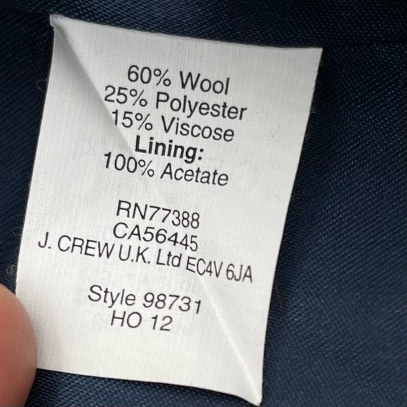 J. Crew Classic Navy Pea Coat with Gold Buttons size 2 woman’s - Picture 7 of 7